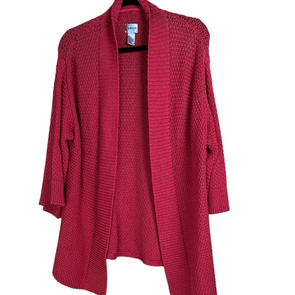 Chico’s Long Line Cardigan, Bell Sleeve, Red/Rust Color, Size 3 (XL) - Picture 1 of 4